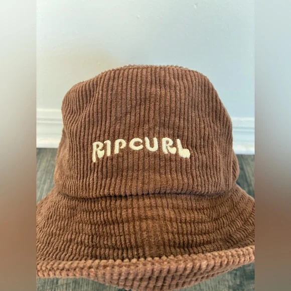 Rip Curl Cord Surf Bucket Hat Brown Curduroy Beach Y2K Beach 90s - Picture 8 of 9